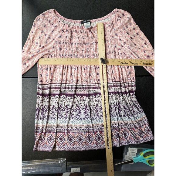 Only Nine 3/4 Sleeves Pink Top Women’s Size Small - Picture 4 of 4